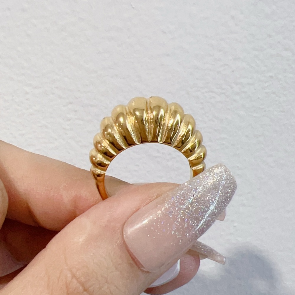 18k Gold plated Chunky Shell Women's Ring
